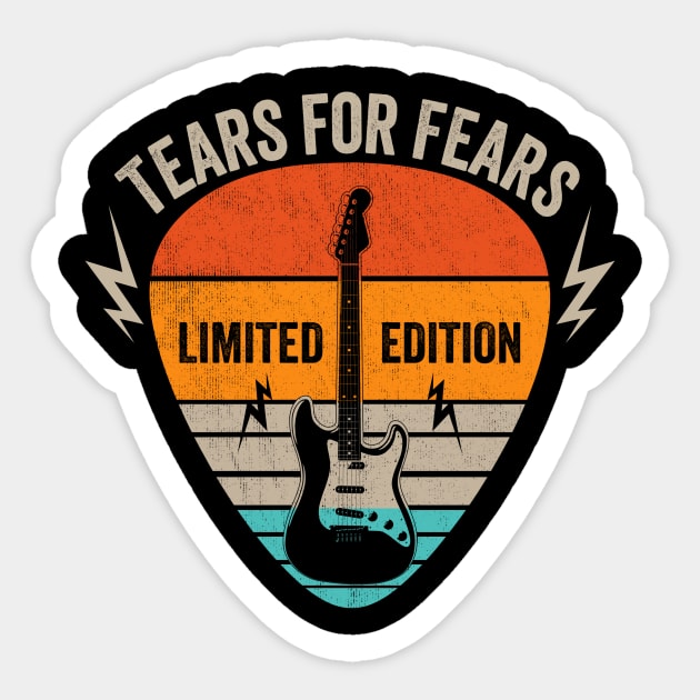 Vintage Tears Name Guitar Pick Limited Edition Birthday Sticker by Monster Mask